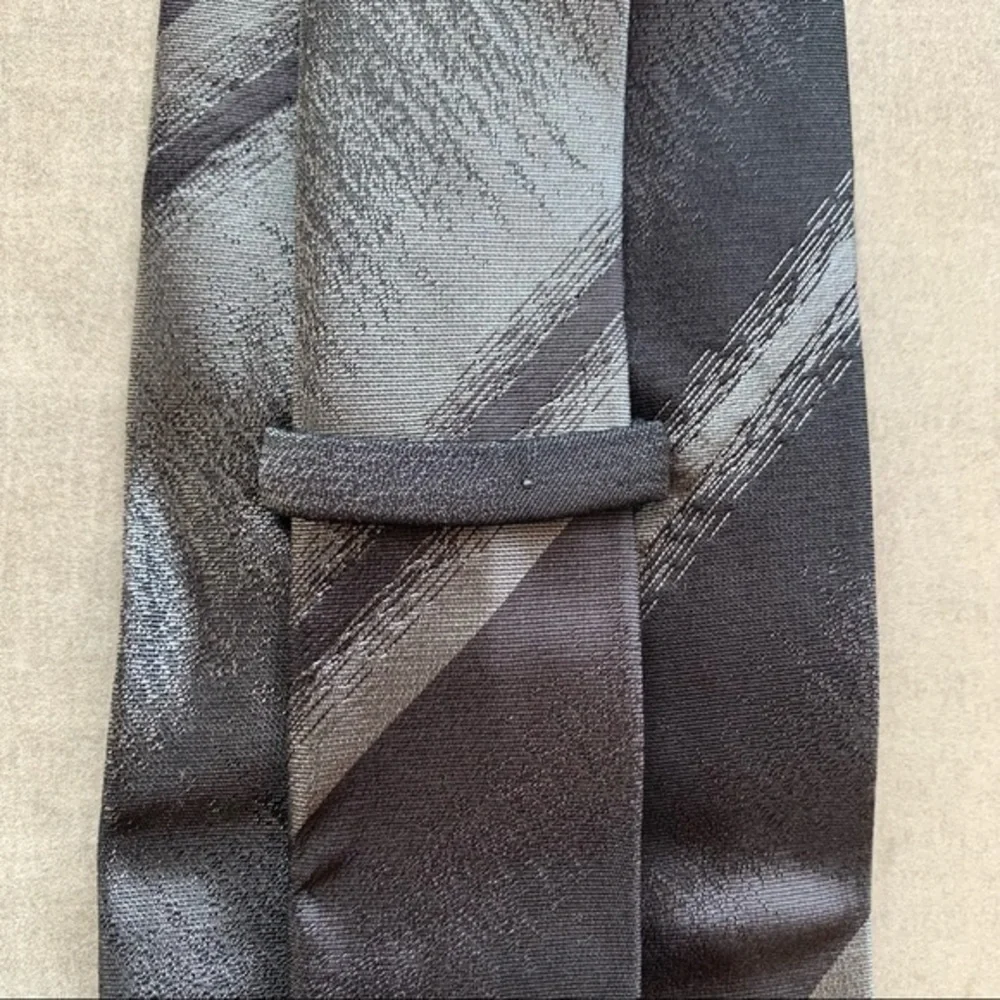 Dolce & Gabbana Gunmetal Grey & Black Silk Tie